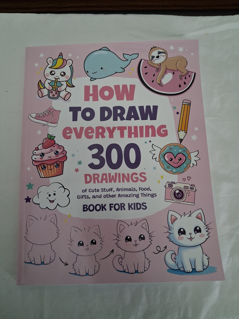 How to Draw Everything: 300 Drawings Book for Kids - Pink